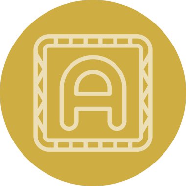 Bir harf simgesinin vektör illüstrasyonu