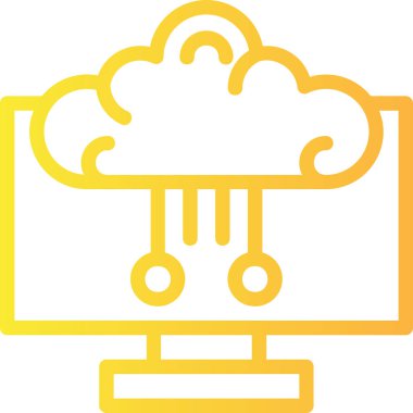 doldurulmuş bulut veri simgesi - özet biçimi