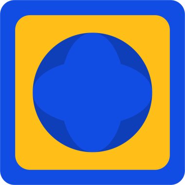 Kare düz vektör simgesi