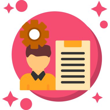 iş düz ikon vektör illüstrasyonu