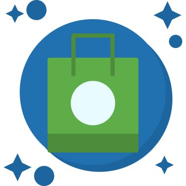 alışveriş poşeti vektör simgesi