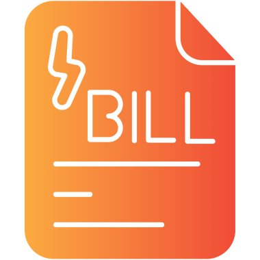 Bill 'in vektör illüstrasyon simgesi