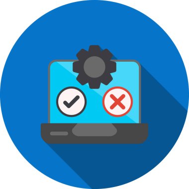 Laptop Düz Vektör Simgesi