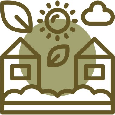 Ev. Web simgesi basit illüstrasyon