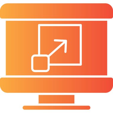 bilgisayar ekran simge vektör çizim