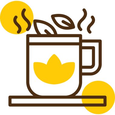 kahve fincanı ikonu vektör illüstrasyonu