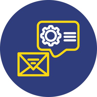 Mesaj var. Web simgesi basit illüstrasyon