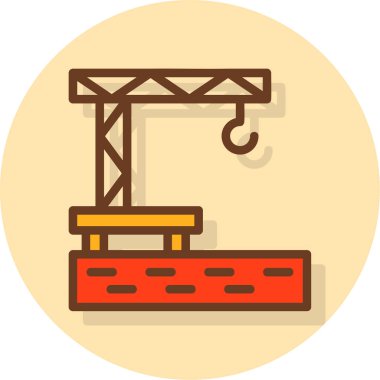 Vinç. Web simgesi basit illüstrasyon