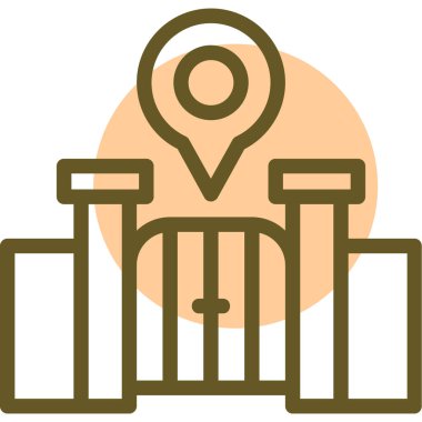 Harita. Web simgesi basit illüstrasyon