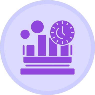 Bir saat simgesinin vektör illüstrasyonu