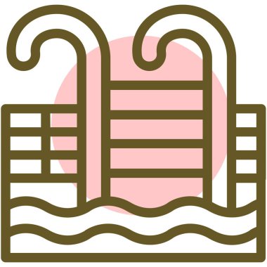 Bir havuz simgesinin vektör illüstrasyonu