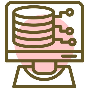 veritabanı. Web simgesi basit tasarım