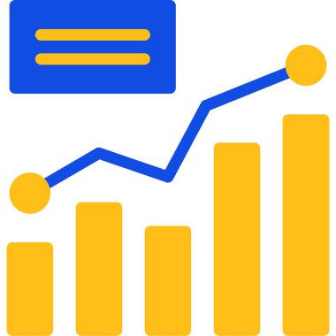 Bar çizelgesi simgesi. çizelge çizelgesi vektör sembolü, düz renk biçimi