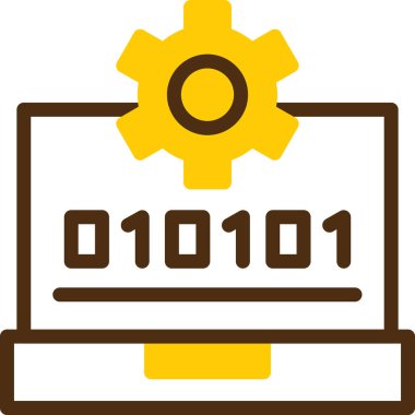 İşlemci Web simgesi basit illüstrasyon