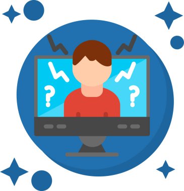 Soru simgesi olan bilgisayar