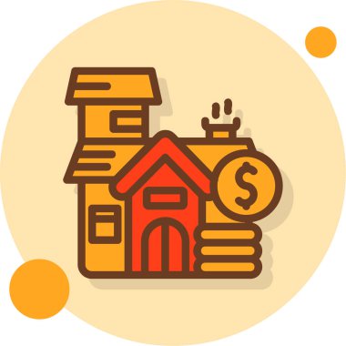 Ev simgesinin vektör illüstrasyonu