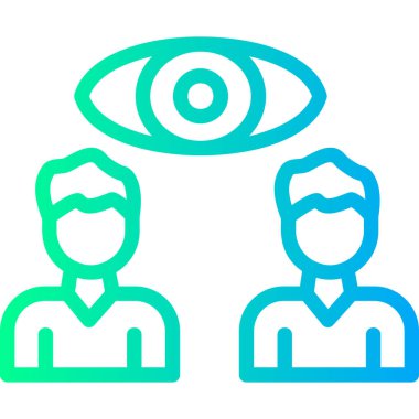 İnsan gözü simgesi, vektör çizimi