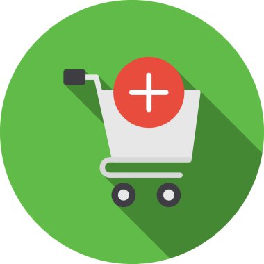 Düz dizaynlı alışveriş simgesi