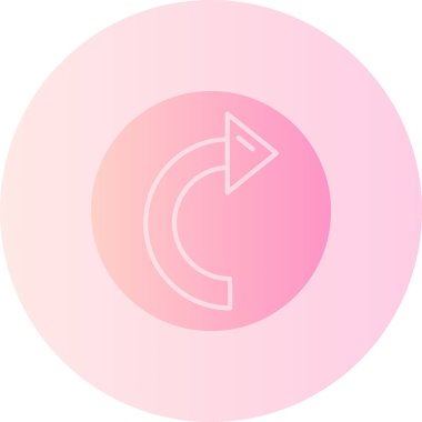 ok yönü simgesi rozet biçiminde