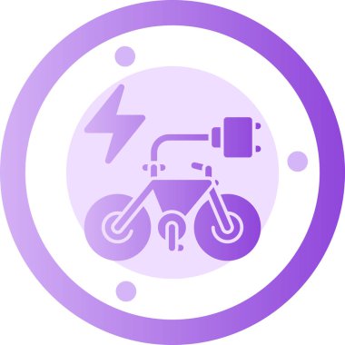 Elektrikli bisiklet. Basit resimleme