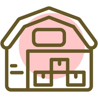 Eve. Web simgesi basit illüstrasyon