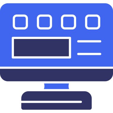 bilgisayar aygıtı izleyici simgesi - taslak biçimi