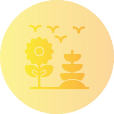 Doğa simgesinin vektör illüstrasyonu