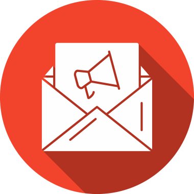 Posta simgesi soyut arkaplanda izole edildi