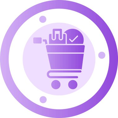 Alışveriş arabası ikon vektör illüstrasyonu