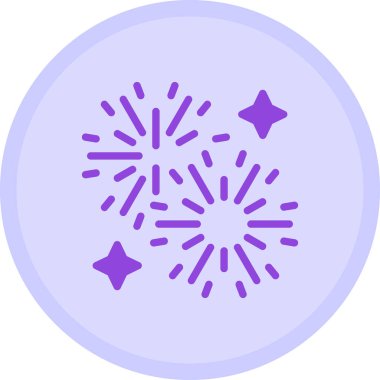 Havai fişekler. Web simgesi basit illüstrasyon