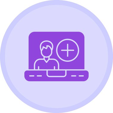 dizüstü bilgisayar web simgesi basit illüstrasyon