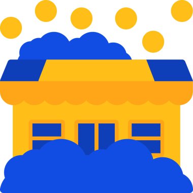 Dükkan. Web simgesi basit illüstrasyon