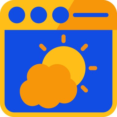 Bulut. Web simgesi basit illüstrasyon