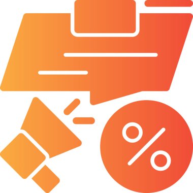 indirimli satış teklif simgesi düz stil