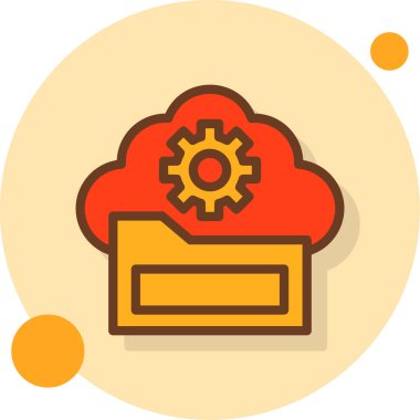 bulut depolama vektörü simgesi