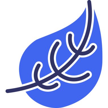 Yaprak ikonu vektör illüstrasyonu