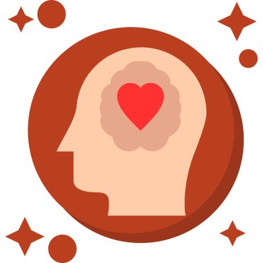 Beyin. Web simgesi basit illüstrasyon