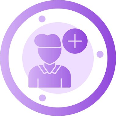 Mor takım elbiseli bir adamın vektör çizimi