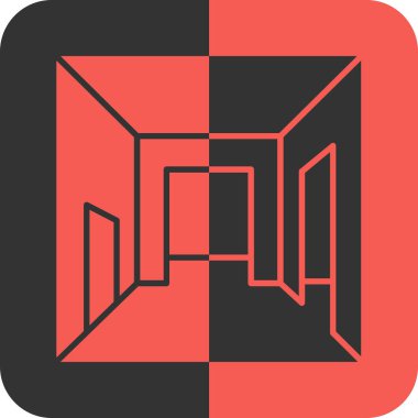 Kapı simgesi, vektör illüstrasyonu