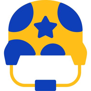 Miğfer. Web simgesi basit illüstrasyon