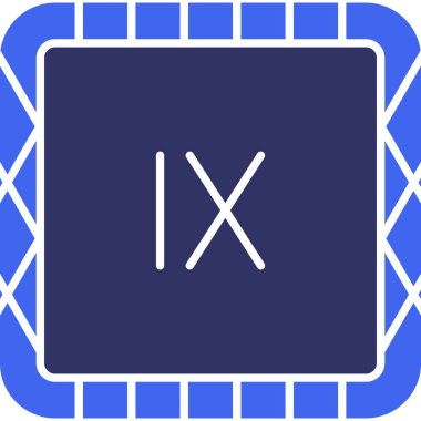 Mavi x harfinin vektör illüstrasyonu