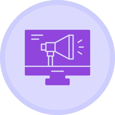 Konuşmacı. Web simgesi basit illüstrasyon