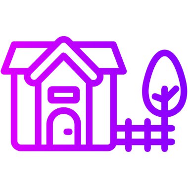 Ev. Web simgesi basit illüstrasyon