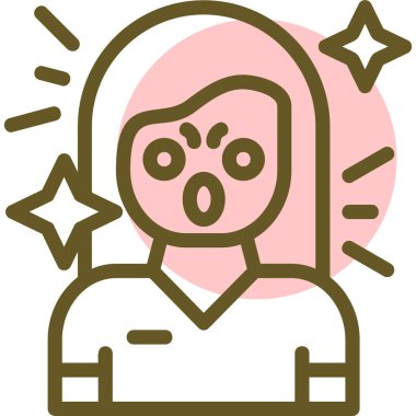 avatar kadın kişisi simgesi - taslak biçimi