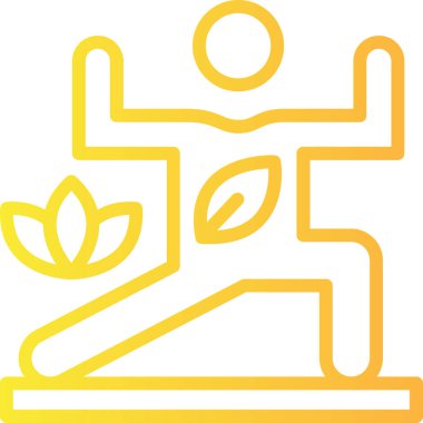 yoga. Web simgesi basit illüstrasyon