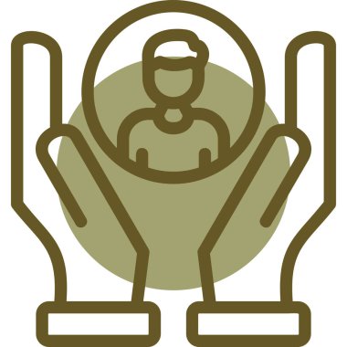 Bir kadın simgesinin vektör illüstrasyonu