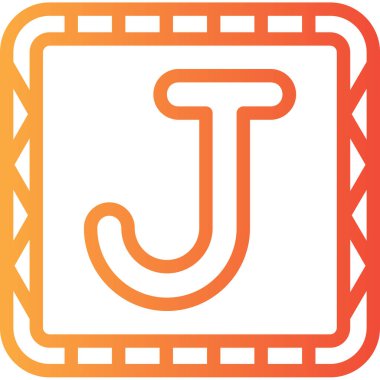 J harfi logo simgesi tasarımı