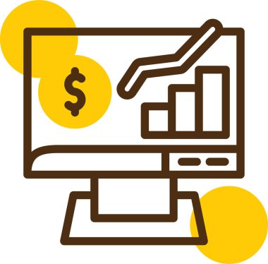 iş finans simgesi, vektör illüstrasyonu