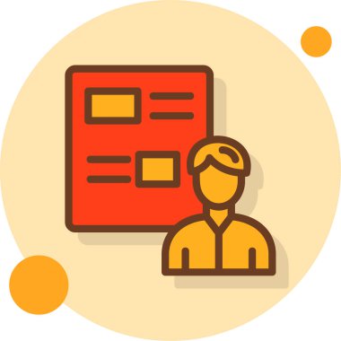 Web & mobil için iş yönetimi dairesi simgesi