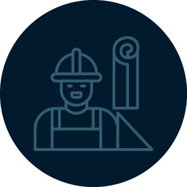 İşçi simgesi. vektör illüstrasyonu.